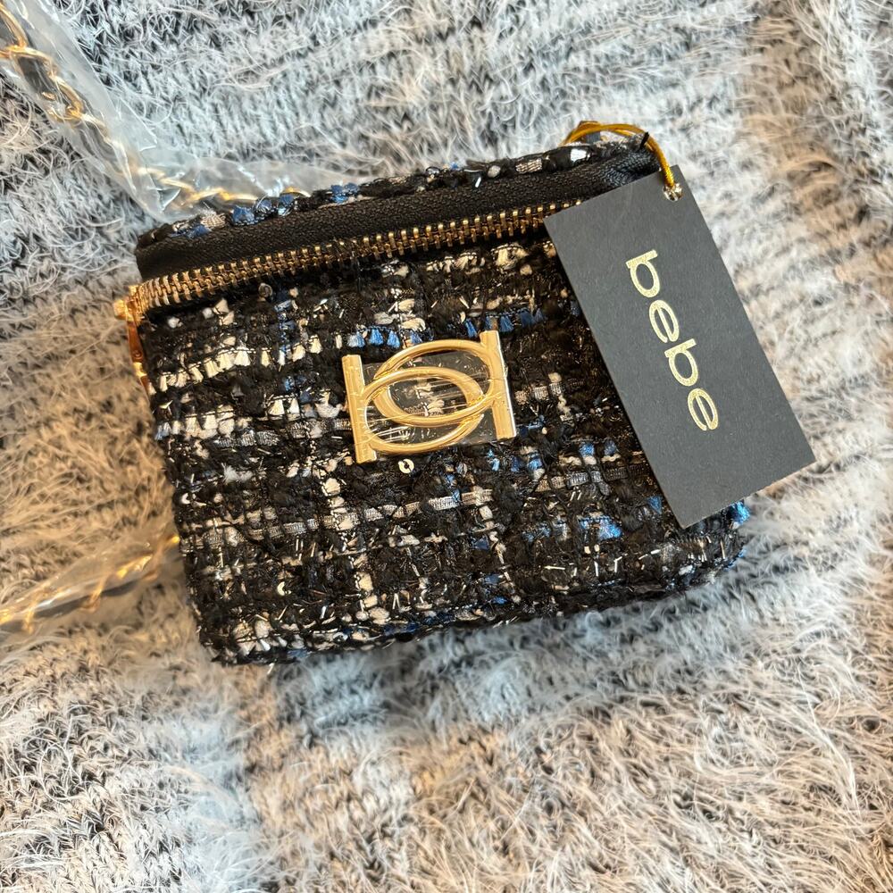 Bebe Kamala Mini Tweed Bag